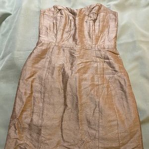 Strapless taupe dress, size 8
